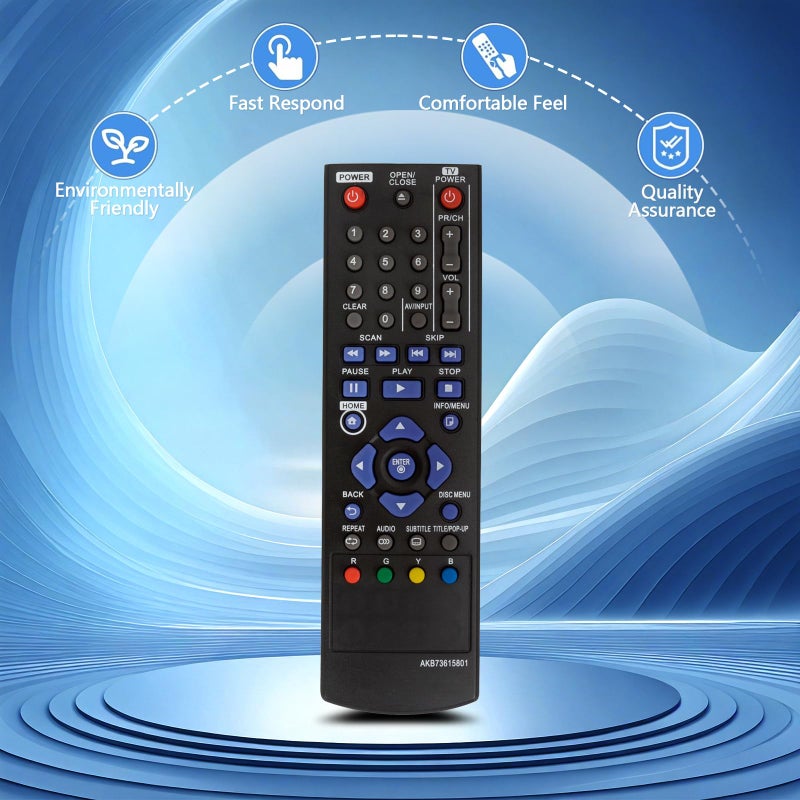 Beyution AKB73615801 Replacement Remote Control Fit for LG Blu-Ray DVD Player BP125 BD220 BD630 BP125N BP135W-N BP200 BP220 BP320 BP220N BP120 BP120N BP320N BP325 BP325N BP325W BP335WN - Image 2